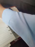 佐马仕长袖衬衫女新款女士职业装商务正装纯色修身工装白衬衣酒店工作服 纯蓝色（V） 38/XL 实拍图