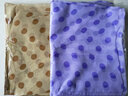 朵胤 絲巾女春秋季百搭媽媽款雪紡夏季裝飾長(cháng)款薄圍巾韓版波點(diǎn)紗巾 藏青 曬單實(shí)拍圖