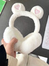暢印保暖耳罩冬季加厚保暖甜美可愛(ài)耳暖兒童學(xué)生少女耳捂耳包護(hù)耳套 愛(ài)心耳罩超厚款-白色 曬單實(shí)拍圖