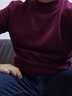 恒源祥男裝春冬季加肥加大毛衣男羊毛衫胖子寬松大碼特大號半袖針織 DJ--5 酒紅 2XL 180【160-180斤】 曬單實(shí)拍圖