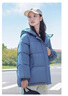 FSHE棉服女2025新款棉襖女學(xué)生韓版寬松短款冬天外套加厚面包服女 藍色 M 推薦120-140斤 曬單實(shí)拍圖