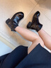 NINE WEST/玖熙女鞋復(fù)古厚底顯瘦粗跟時(shí)裝老錢風(fēng)短靴 NG486009CP 黑色38 曬單實(shí)拍圖