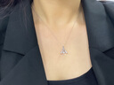中國黃金（CHINA GOLD）S925銀項鏈女款簡約百搭鐵塔吊墜鎖骨鏈情人節(jié)生日禮物送女友愛人 鐵塔項鏈 曬單實拍圖
