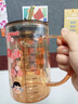 JCZS德國品牌牛奶杯兒童刻度三歲以上微波爐可加熱帶吸管大寶寶喝奶杯 草莓姐姐 納鈣材質(zhì) 曬單實(shí)拍圖