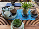 萬仟堂（Edenus）陶瓷茶寵生肖雞可以愛茶寵茶玩一對 粗陶小擺件 比翼雙飛 Z 黃砂釉+黑鐵釉 曬單實(shí)拍圖