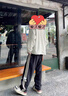 妙奕嘉褲子男黑色休閑褲夏季褲子寬松闊腿衛褲簡(jiǎn)約百搭長(cháng)褲燈芯絨垂墜感 三條杠字母休閑褲【黑色】 XL 【建議125-140斤】 曬單實(shí)拍圖