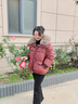 俞兆林洋氣媽媽冬裝棉襖2025新款中老年女羽絨棉服秋冬季大毛領棉衣外套 紅色(保暖棉服) 2XL 曬單實拍圖