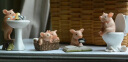 真自在可爱小猪摆件猪年七夕节生日礼物读书动物树脂装饰精致送男生女生创意摆件 小小猪系列4款 实拍图