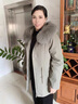 皮爾卡丹（pierre cardin）派克服女2024冬季新款獺兔毛內(nèi)膽可拆卸中長(zhǎng)款小個(gè)子皮草外套 綠色  兔毛內(nèi)膽 【兔毛袖】 M 90-105斤 曬單實(shí)拍圖