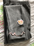 精典泰迪女童褲子兒童下裝長褲中小童裝春打底褲衣服彈力褲上新 坑條木耳邊花灰 130 曬單實(shí)拍圖