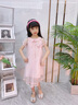 蕉京童裝女童連衣裙夏季2025新款兒童洋氣小女孩沙灘裙時(shí)尚夏天網(wǎng)紗裙 藕色 110 曬單實(shí)拍圖