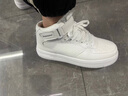 CHXH輕奢高幫板鞋男鞋冬季新款情侶鞋男士休閑鞋加絨棉鞋男運動(dòng)鞋子男 白色 【四季款】 41 -高端男鞋 曬單實(shí)拍圖