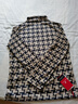 皮爾卡丹（pierre cardin）半高領(lǐng)千鳥(niǎo)格網(wǎng)紗打底衫女2025春款休閑通勤長(cháng)袖T恤內搭顯瘦上衣 圖片色 XL 120-130斤 曬單實(shí)拍圖