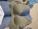 婷美天然輕乳內(nèi)衣無鋼圈小胸聚攏收副乳防下垂胸罩美背文胸女胸罩 松石綠 L 曬單實(shí)拍圖