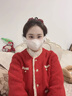 允娜保暖口罩女高顏值口罩秋冬季騎行騎車保暖神器口罩耳罩二合一耳套 白色（1只） 曬單實拍圖