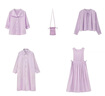 無(wú)印良品 MUJI IDEE 女式 強捻長(cháng)袖襯衫女士襯衣內搭春秋GAD04C4S 淺紫色 M （155/80A） 曬單實(shí)拍圖