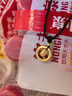 中國黃金（CHINA GOLD）黃金吊墜足金平安扣轉運珠吊墜項鏈男女款編繩掛墜送女友七夕禮物 瑪瑙平安扣約1.1g+金邊黑繩 曬單實(shí)拍圖