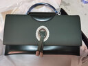ANDSEEYOU情人節真皮手拿包女包2026新款春夏時(shí)尚氣質(zhì)女士手提包斜挎包小包 墨綠色  曬單實(shí)拍圖