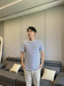 Tommy Hilfiger【條紋修身】春夏男裝休閑通勤彈力圓領(lǐng)內搭打底短袖T恤上衣 白黑條紋YCI L （推薦：140-155斤） 曬單實(shí)拍圖