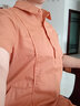 楚馨2025夏季新款女裝時尚氣質(zhì)休閑寬松襯衫棉麻連衣裙女中長款裙子 橘色 XL (120-130斤) 曬單實拍圖