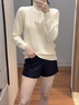 ERTN羊絨衫女100%山羊絨冬半高領(lǐng)寬松針織打底衫七針加厚款毛衣高級感 原絨米（升級禮盒包裝） L 110-120斤 曬單實(shí)拍圖