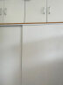 骏德 衣柜推拉门 简易木质柜子衣橱简约推拉门衣柜 木 暖白色+浅胡桃色（加厚板材） B款长140cm+顶柜 实拍图