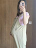 莞潔春夏新款孕婦背帶褲小個(gè)子孕婦套裝外穿大碼寬松孕婦連體褲彈力褲 橄欖綠褲單件【春夏透氣薄款】 L碼【建議115-130斤】 曬單實(shí)拍圖
