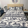 睿爸時(shí)尚潮流水墨畫(huà)水洗棉四件套單雙人被套床單學(xué)生宿舍被單三件套 水墨（熱賣(mài)款） 1.8四件套（被套180x220） 曬單實(shí)拍圖