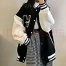 全鶯月加厚棒球服女春季秋季新款寬松韓版學生百搭潮ins火學院風夾克 加棉加厚黑色 內(nèi)里加棉加厚 M 建議94-114斤 曬單實拍圖