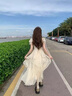 JAVC法式白色感仙女連衣裙女夏季2025薄荷曼波公主裙溫柔風(fēng)長裙子夏季 時尚奶系穿搭連衣裙 L 【120-140斤】 曬單實(shí)拍圖