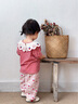 幼歌（YOUGE）嬰幼兒2024新款法式卡通翻領(lǐng)短袖襯衫輕柔草莓兒童上衣 紅色 90 cm 曬單實(shí)拍圖