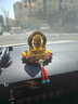 雪域印象德田車(chē)載太陽(yáng)能轉金輪汽車(chē)擺件車(chē)內飾品中控臺儀表臺高檔旋轉 黃色+菩提瑪瑙珠 曬單實(shí)拍圖