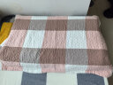 洁丽雅（Grace）家纺 绅士格纯棉加厚吸汗大枕巾 两条装 粉色 145g/条 80*50cm 实拍图