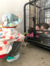 BanZ嬰幼兒夏季輕薄寬帽檐遮臉防紫外線太陽帽男女寶寶漁夫帽2-5歲 假日小猴 曬單實(shí)拍圖