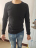 續(xù)點(diǎn)長(zhǎng)袖t恤男圓領(lǐng)打底衫棉質(zhì)修身緊身健身休閑運(yùn)動(dòng)純色春秋冬長(zhǎng)袖男 黑色圓領(lǐng) XL 碼128-138斤左右修身版型 曬單實(shí)拍圖