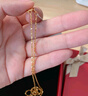 周六福（ZLF）  黃金項鏈鎖骨鏈黃金滿(mǎn)天星項鏈 計價(jià) 45cm - 4.78g 足金 曬單實(shí)拍圖