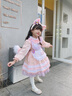 圣笑女公主裙洛麗塔連衣裙子萬圣節(jié)服裝兒童女孩禮服禮物寶寶演出 玲娜貝兒粉色+頭飾+裙撐 110碼現(xiàn)貨 曬單實拍圖