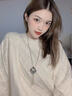 古耐毛衣鏈女高級感2025新款長(cháng)款項鏈女款百搭掛件吊墜秋冬大衣配飾品 胸針毛衣鏈三件套禮盒 曬單實(shí)拍圖