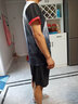 圣希奴（SaintsYno）2025新款夏季韓國羽毛球服套裝男女款夏季短袖運(yùn)動訓(xùn)練比賽服定制 7510B白藍(lán)女套裝(黑褲) XL 曬單實拍圖
