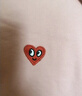 查爾斯桃心【白鹿&王楚然同款】純棉刺繡圓領(lǐng)衛衣男女情侶款打底衫 淺卡其XL 曬單實(shí)拍圖