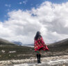 云南新疆西藏旅游紅色民族風(fēng)披肩女夏連帽斗篷空調(diào)房保暖外搭披風(fēng) 主圖色 曬單實(shí)拍圖