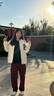 戀的棉服外套秋冬款女學(xué)生冬季衣服初中高中女生棉衣棒球服羽棉襖絨服 韓版加厚米白色 均碼（可備注碼數(shù)） 曬單實(shí)拍圖