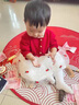 G.DUCKKIDS童裝品牌 嬰兒衣服秋裝女童公主裙韓版紅色周歲禮服裙0一6歲女寶 裙子 90cm 曬單實(shí)拍圖