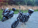 工馬23-24款新款佛沙NSS350本田forza350佛沙300/350后貨架后扶手尾箱 夏德45黑色尾箱 曬單實(shí)拍圖
