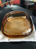 印象海来（IMPRESSION HAILAI） 烟灰缸 水晶玻璃 收口防风家用烟缸 欧式创意家居礼品礼物 T7212 琥珀色 14*12*H4.8cm 实拍图