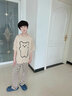 童話(huà)課堂兒童睡衣男童夏季莫代爾男孩中大童空調服薄款夏家居服套裝三件套 卡其色 150 建議身高135-145厘米左右 曬單實(shí)拍圖