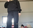 JPN 運動(dòng)套裝女 輕奢潮牌秋冬新款寬松洋氣連帽衛衣衛褲運動(dòng)兩件套 黑色兩件套(加絨) XL 曬單實(shí)拍圖