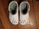 CROCS卡駱馳貝雅暖棉洞洞鞋保暖舒適男女同款休閑鞋棉鞋|205969 白/淺灰-11H(建議買(mǎi)大一碼) 44 (280mm) 曬單實(shí)拍圖