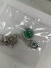 岐昌堂冰種綠玉髓吊墜帝王綠瑪瑙項鏈珠寶時尚女飾品生日禮物送老婆媽媽 玉髓鑲嵌綠寶吊墜（含鏈子） 曬單實拍圖