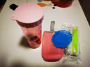 特百惠（Tupperware）水杯瑩彩430ml便攜隨手杯防漏男女塑料杯兒童學(xué)生運動(dòng)杯子 蜜桃粉(送杯刷  杯貼 杯套)430ml 曬單實(shí)拍圖